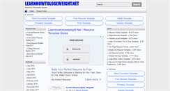 Desktop Screenshot of learnhowtoloseweight.net